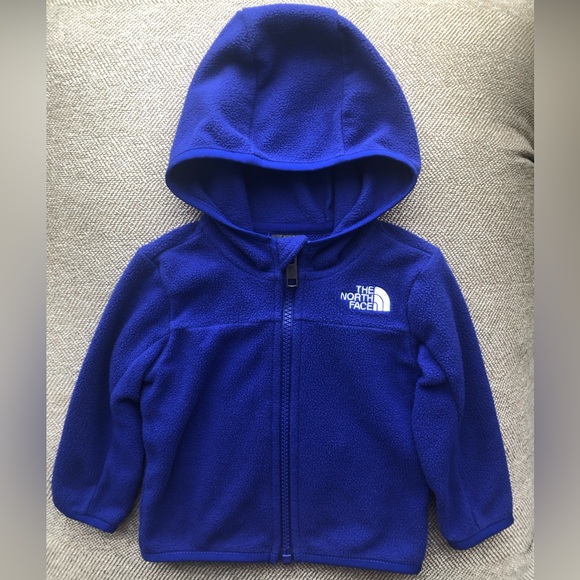 The North Face Infant Lightweight Fleece Hooded Jacket. Royal Blue. Size 3-6 M - Picture 2 of 9